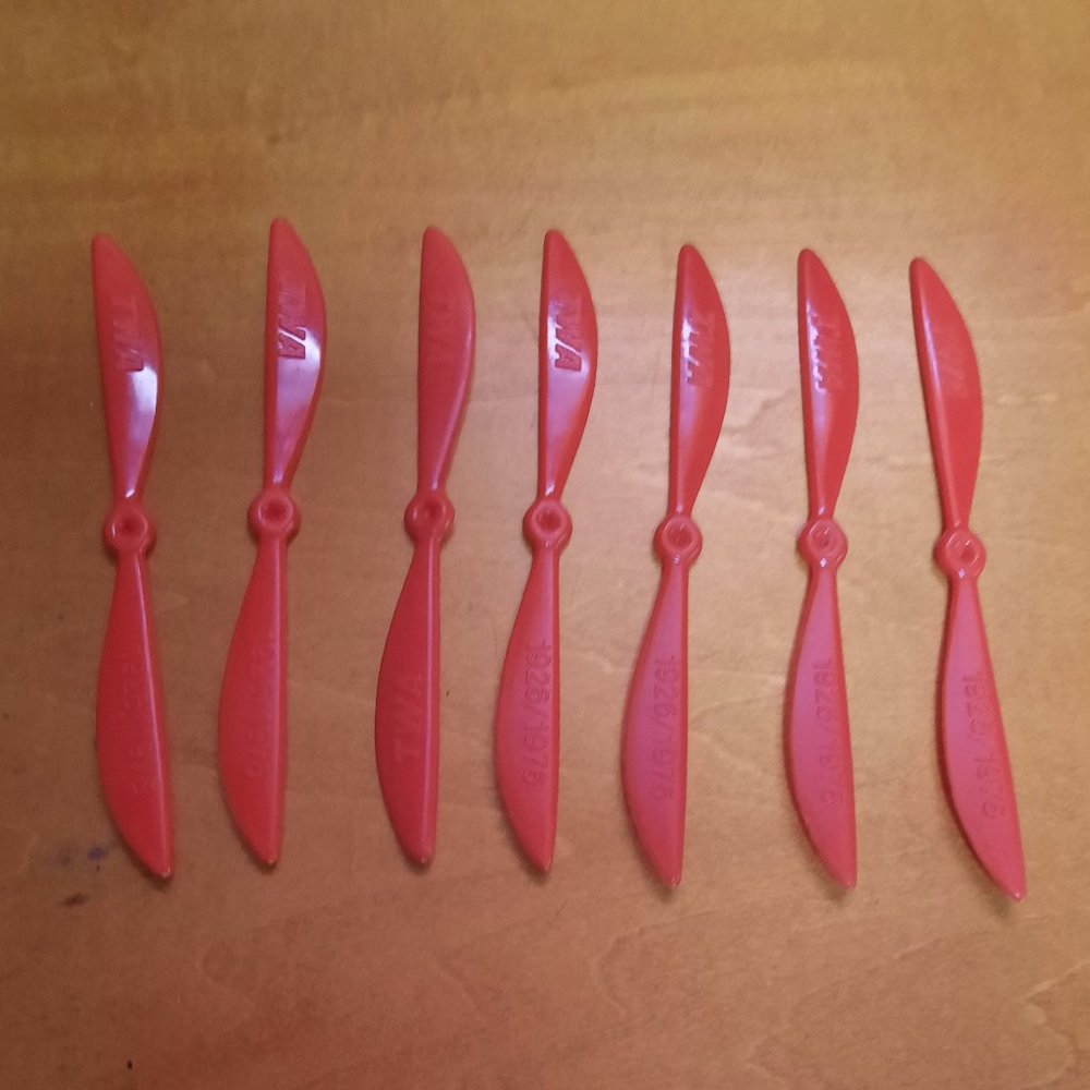 Vintage TWA 50th Anniversary Plastic Propeller Swizzle Sticks - 7 Pieces